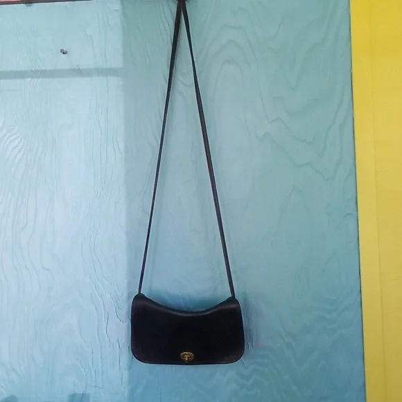 Coach Crossbody Leather Purse Black - Picture 1 of 8